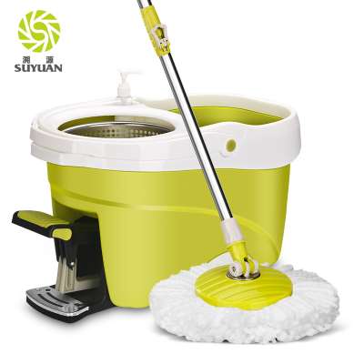 Adjustable Handle Washable Hands-free Go Shop 360 Twist Press Floor Cleaning Wet Foot Mop