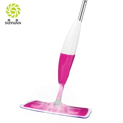 Highly cost effective 360 swivel stock water floor spray microfiber flat water cleaner mop